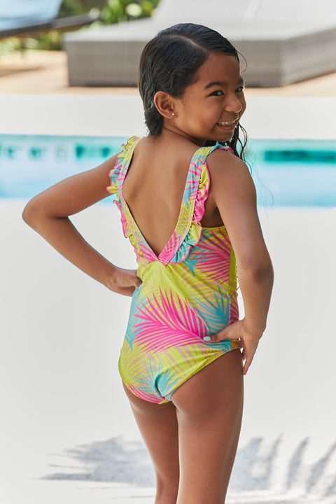 High Tide Mommy & Me One-Piece in Multi Palms