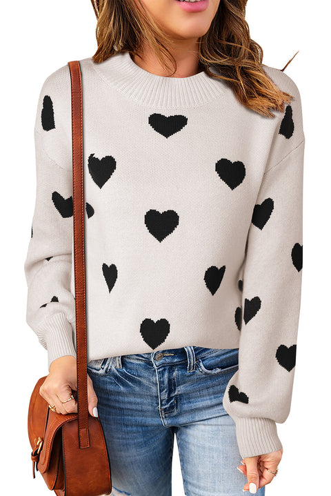 Monochrome Heart Sweater