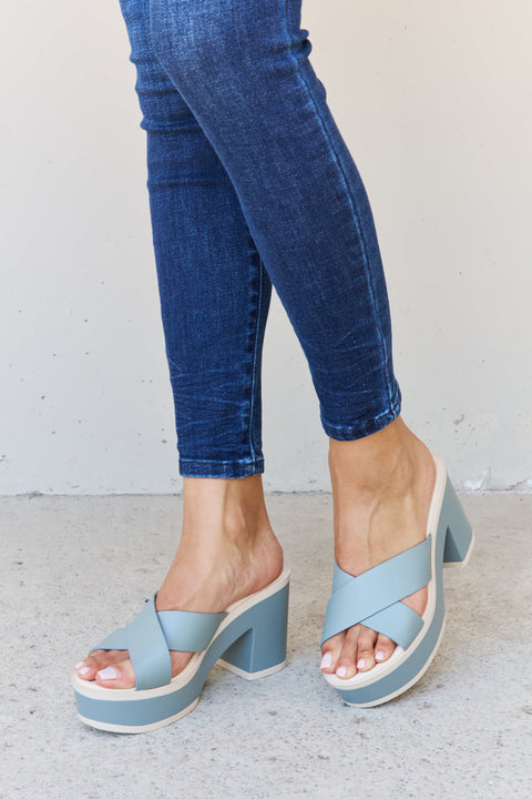 Cherish The Moment Sandals in Misty Blue