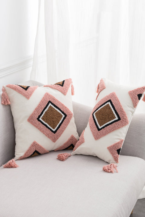 Brick & Mauve Geo Pillow Case