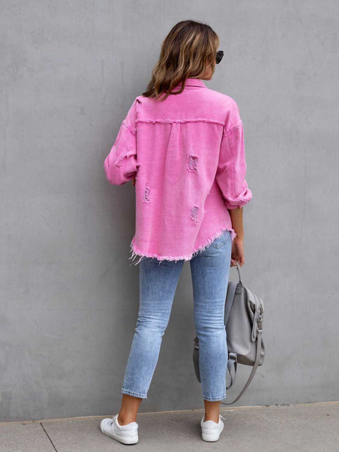 Every Day Distressed Denim Jacket