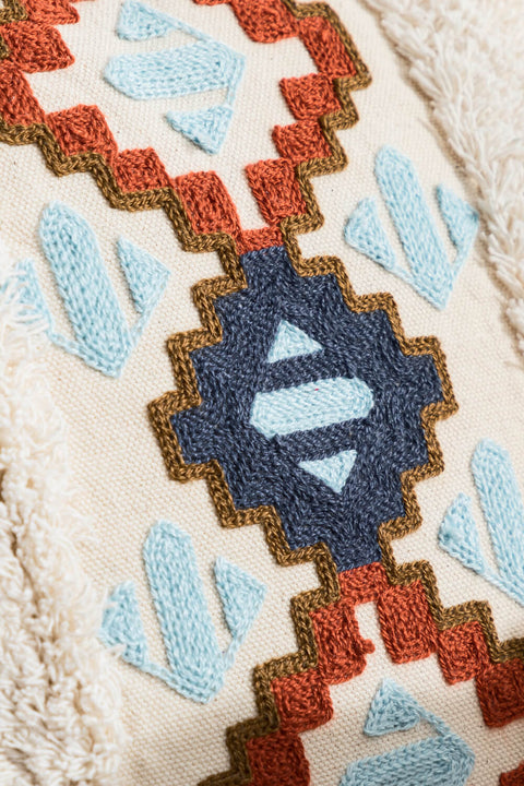 Brown & Navy Boho Pillow Cover