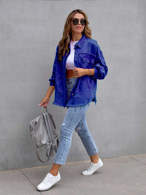 Every Day Distressed Denim Jacket