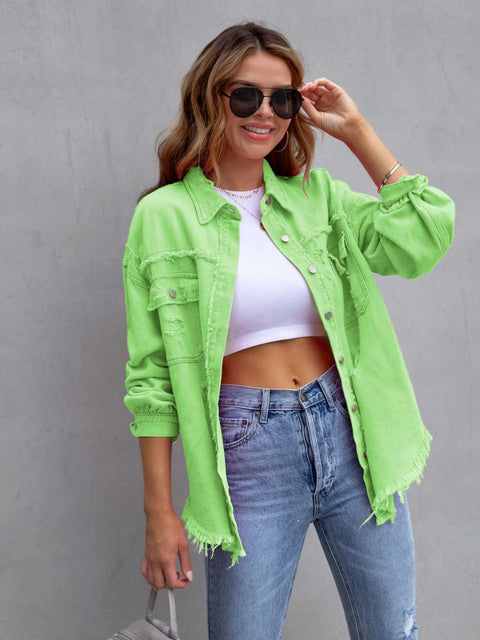 Every Day Distressed Denim Jacket