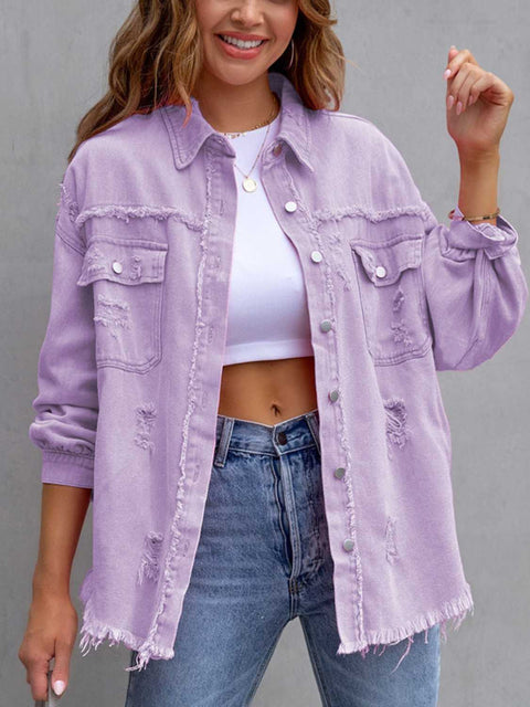 Every Day Distressed Denim Jacket