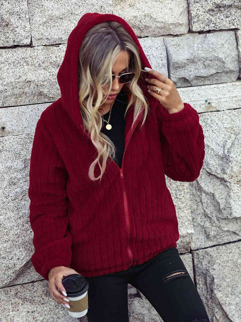 Garnet Ribbed Jacket