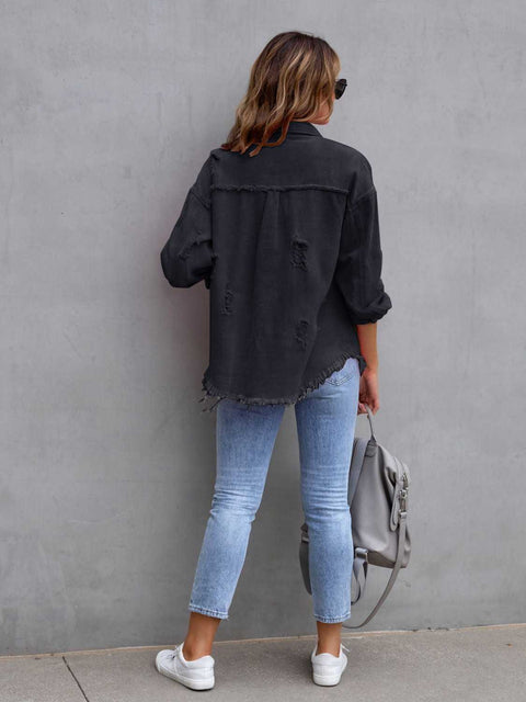 Every Day Distressed Denim Jacket