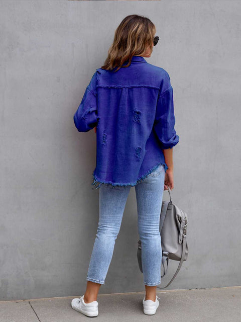 Every Day Distressed Denim Jacket