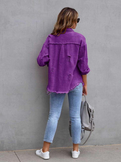 Every Day Distressed Denim Jacket