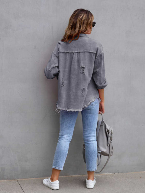 Every Day Distressed Denim Jacket